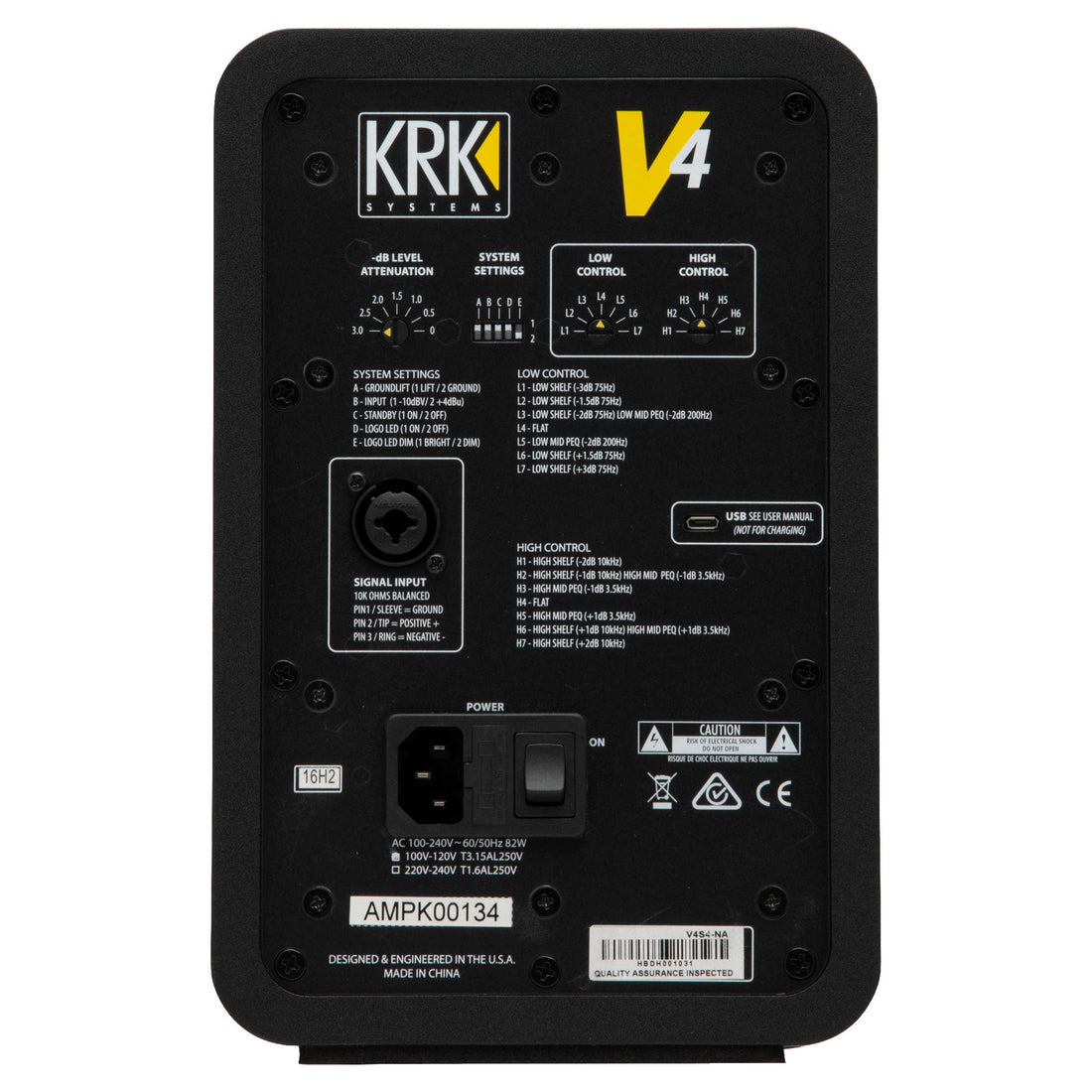 KRK Systems V4S4 4" Powered Studio Monitor (Each)