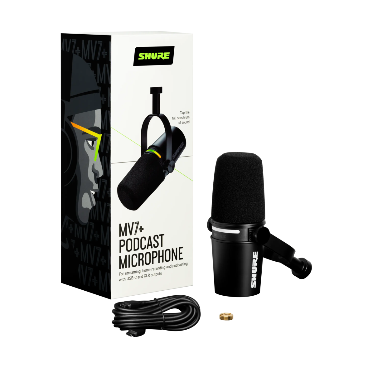 Shure MV7+ USB/XLR Dynamic Podcast Microphone