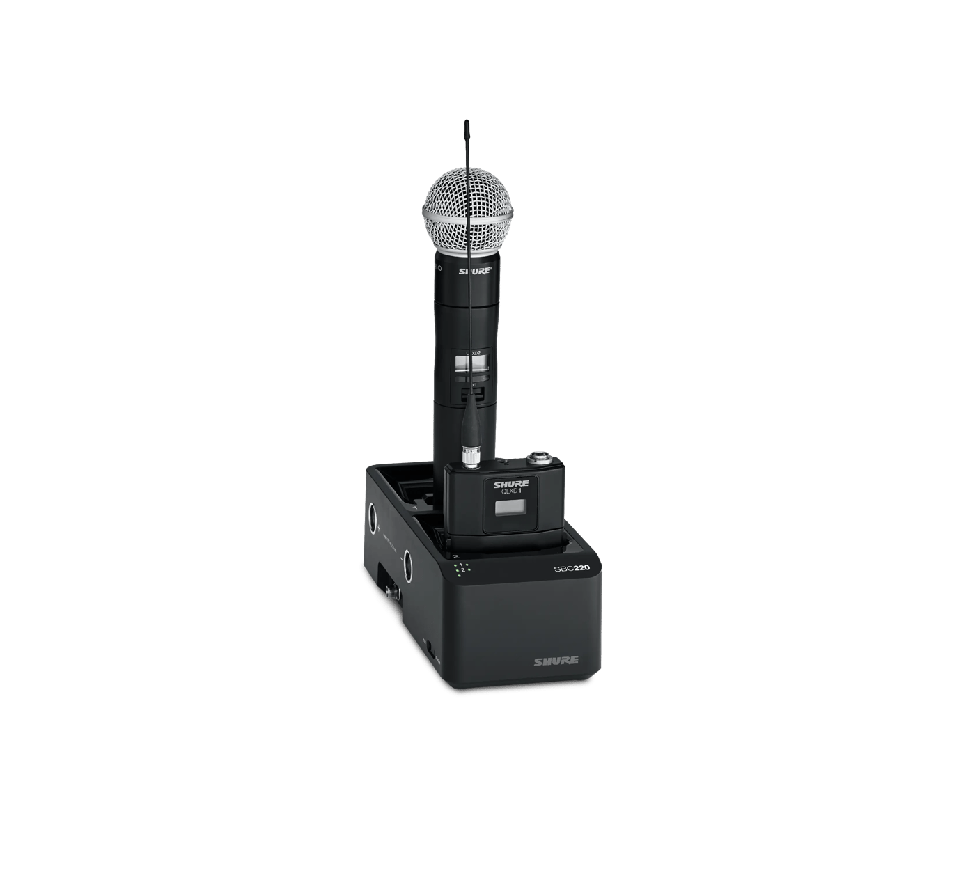 Shure SBC220-E 2-Bay Networked Docking Charger for SB900B Lithium-Ion Batteries