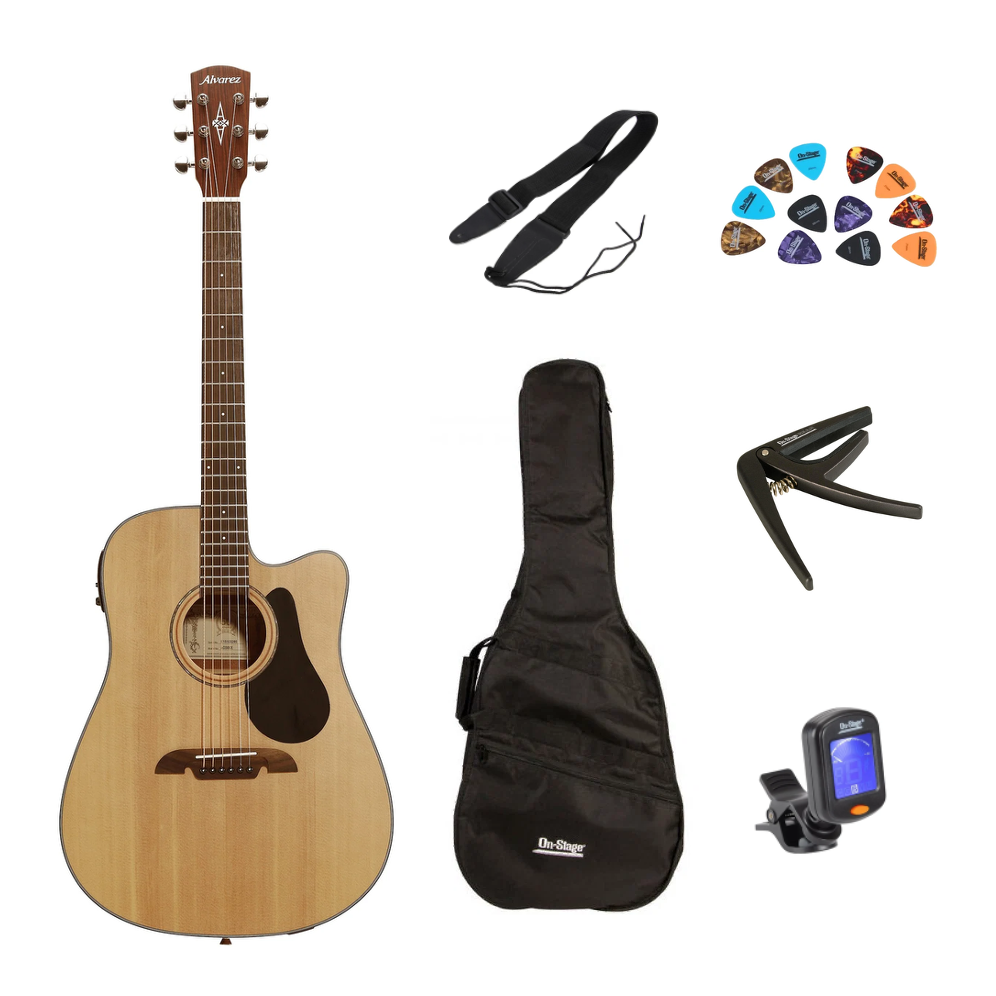 Acoustic Guitar Bundle Pack - Alvarez AD30CE