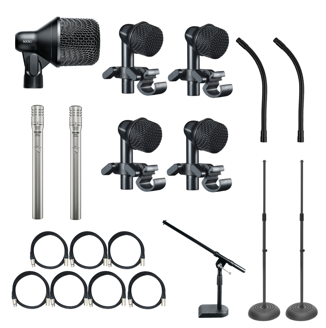 Drum Microphone Kit Bundle - Shure Nexadyne Series (7pcs)