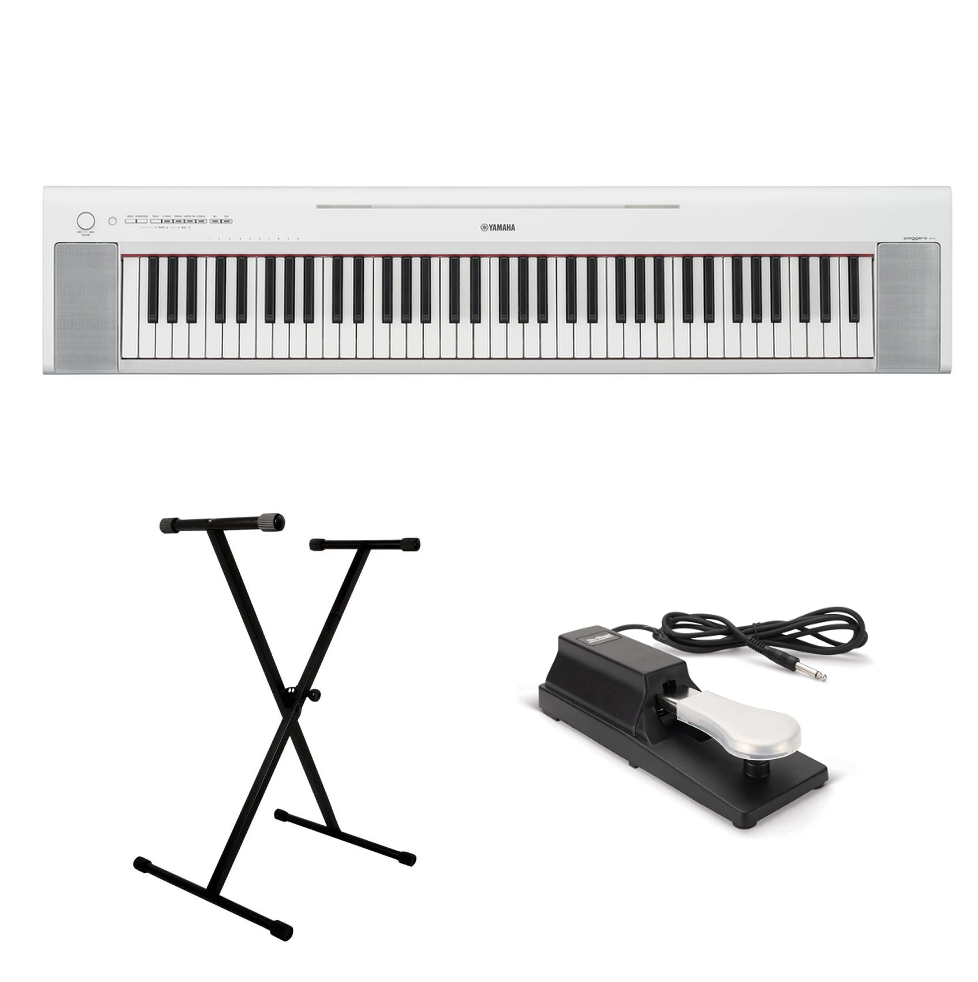 Portable Piano Bundle - Yamaha NP-35 Piano Bundle (White)