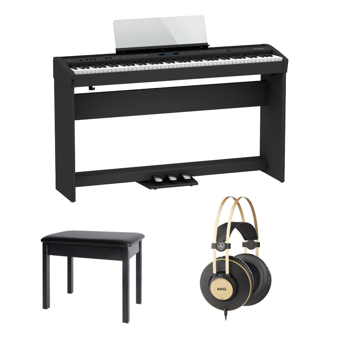 Digital Piano Bundle - Roland FP-60X Home Set Bundle (Black)