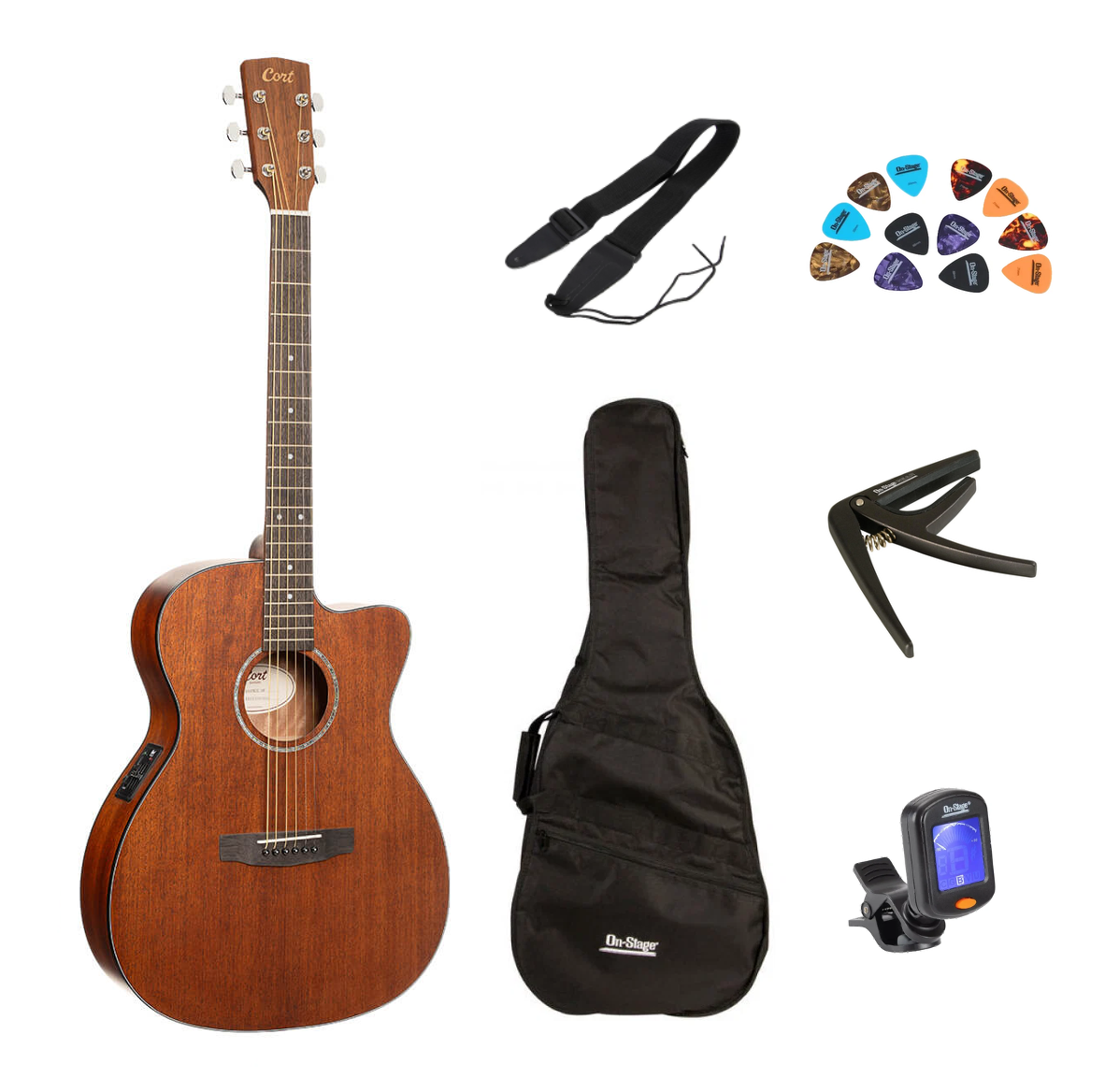 Acoustic Guitar Bundle - Cort L60MCE-OP
