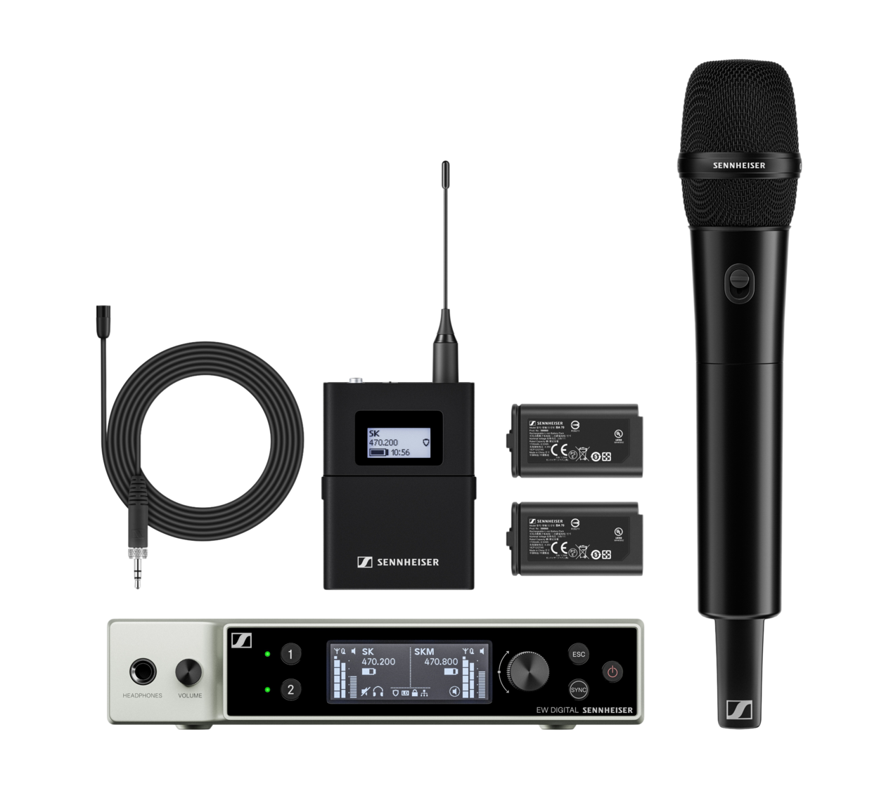 Sennheiser EW-DX MKE 2/835-S SET Digital Dual Wireless Combo Microphone System