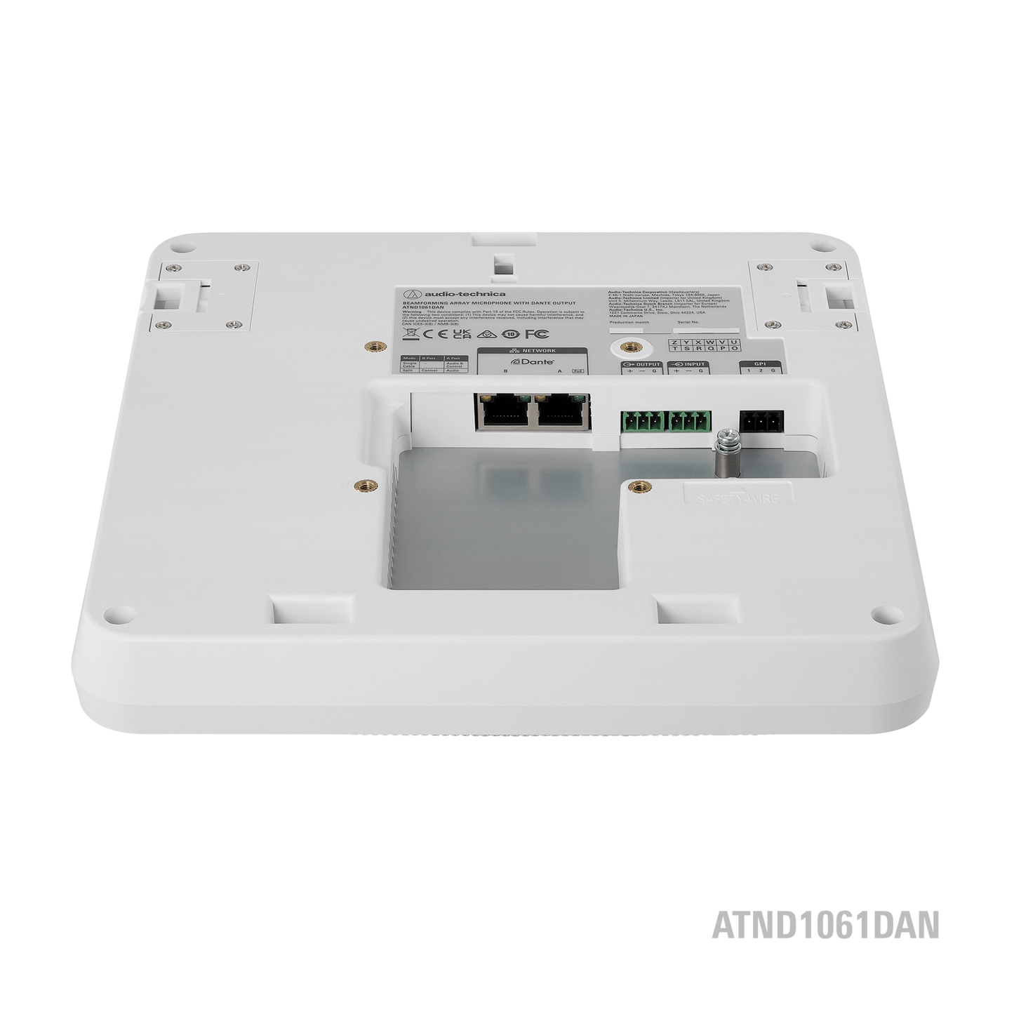 Audio Technica ATND1061 DAN Beamforming Ceiling Microphone with Dante