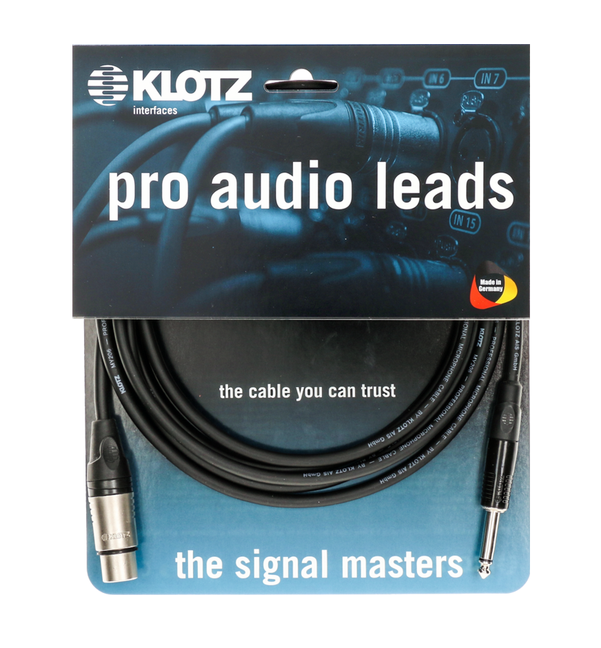 Klotz M1FP1K0200 2m XLRF-TS Microphone Cable