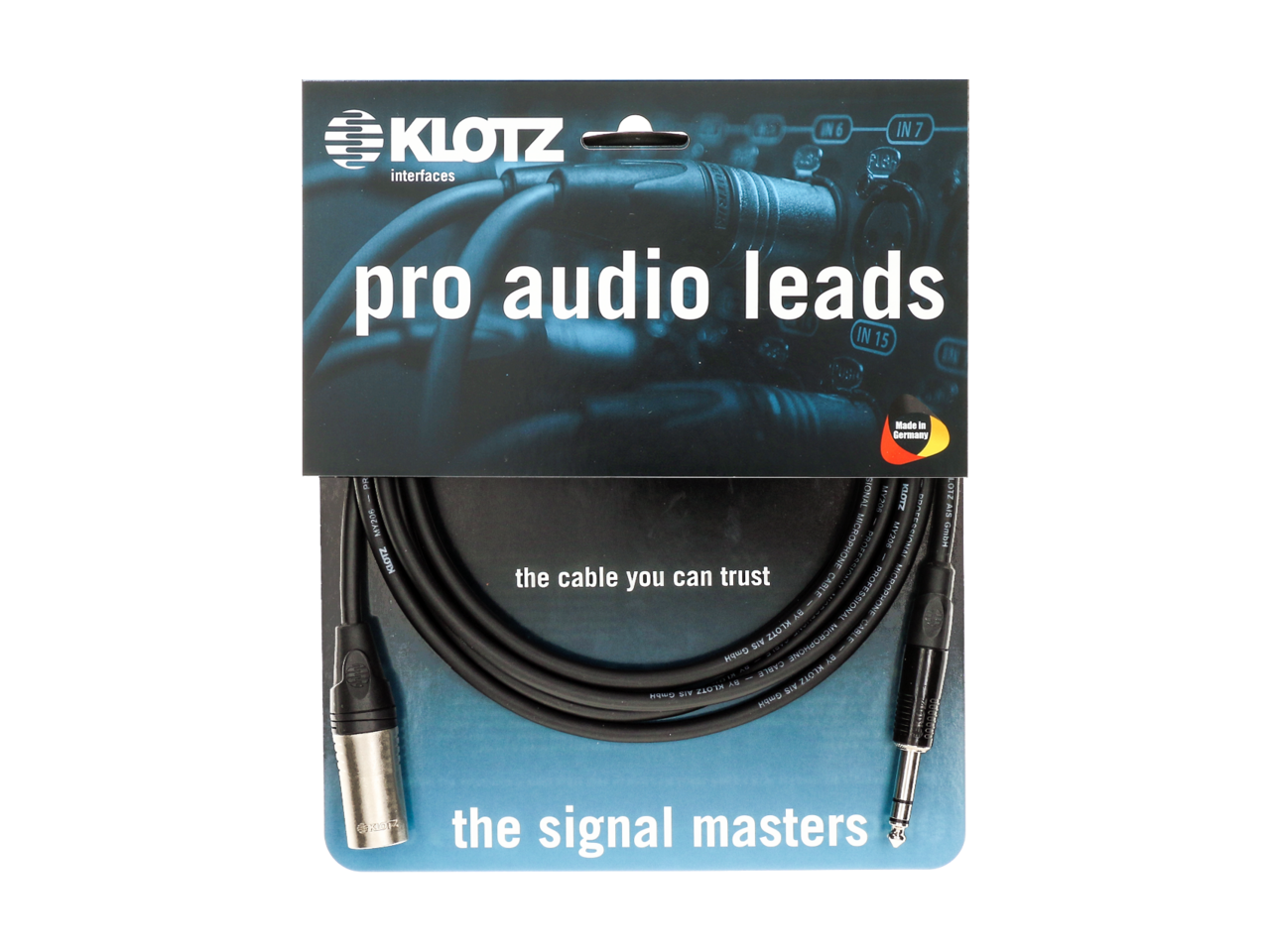 Klotz M1MS1K0200 2m TRS-XLRM Interconnect Cable