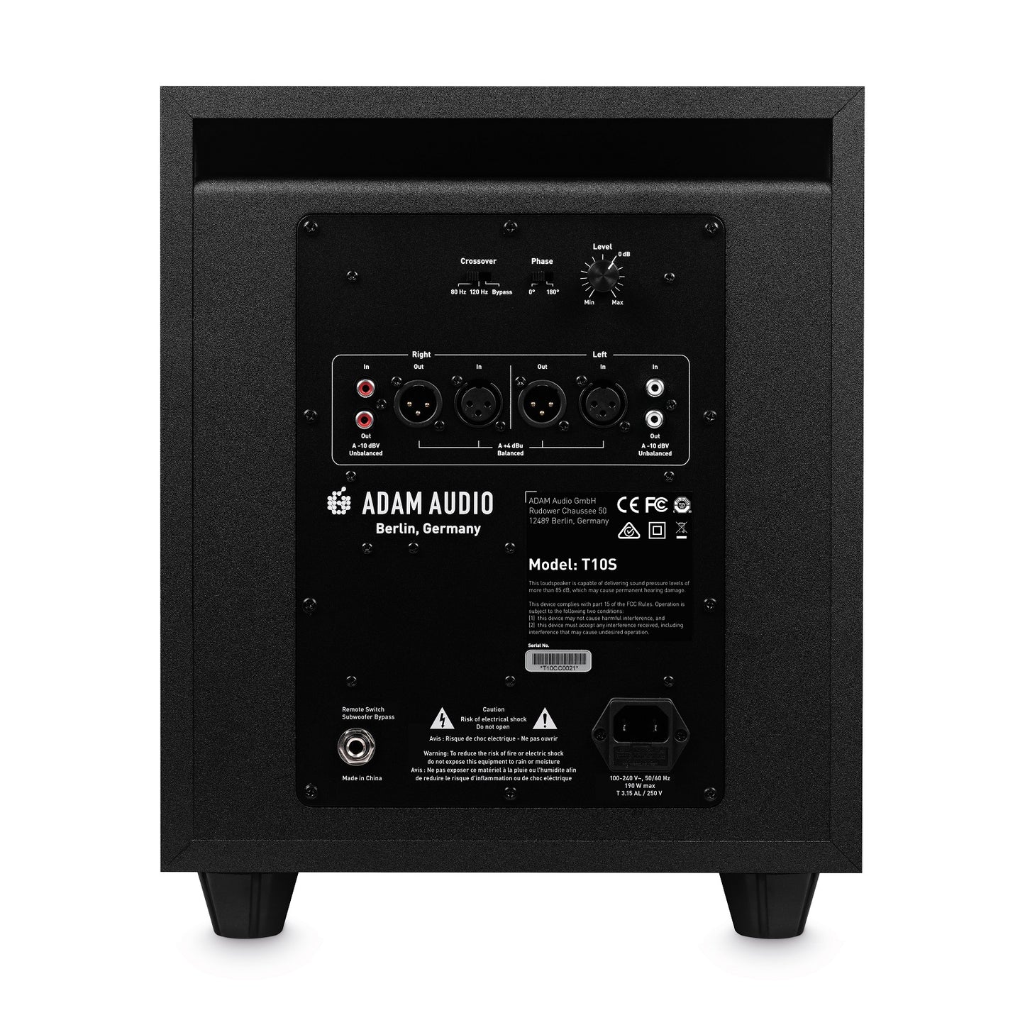 Adam Audio T10S 10" Active Studio Subwoofer