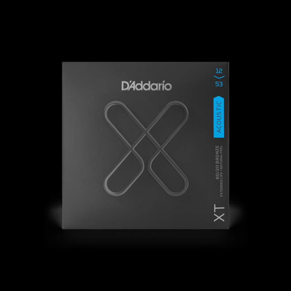 D'Addario XTABR1253 80/20 Bronze Acoustic Guitar Strings, 12-53