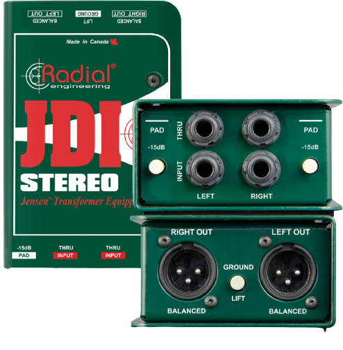 Radial Engineering JDI Stereo Premium Stereo Passive DI Box