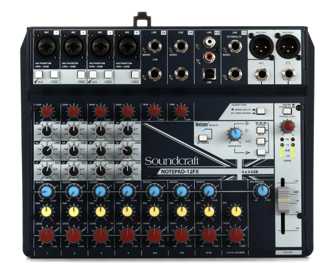Soundcraft Notepad-12FX 12-Channel Analog Mixer with FX