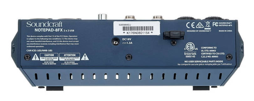 Soundcraft Notepad-8FX 8-Channel Analog Mixer with FX