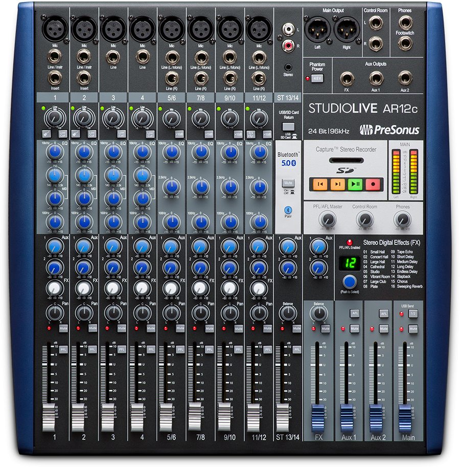 Presonus StudioLive AR12c 14-Channel Hybrid Mixer & Interface