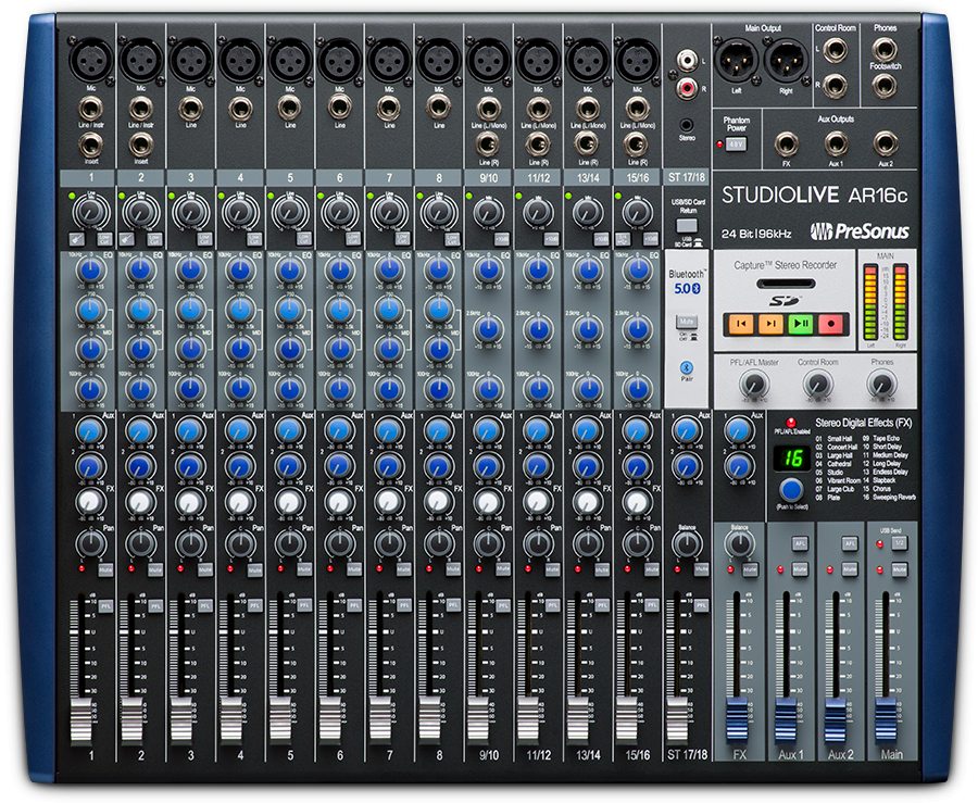 Presonus StudioLive AR16c 18-Channel Hybrid Mixer & Interface