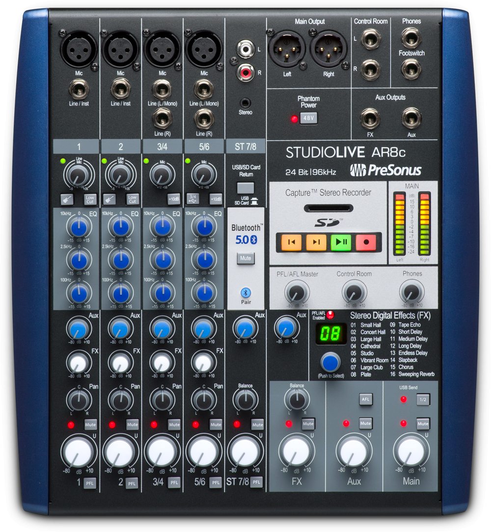 Presonus StudioLive AR8c 8-Channel Hybrid Mixer & Interface