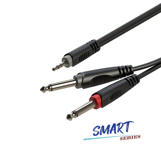 Roxtone SAYC130 L3 Smart Series 3m Y-Cable (3.5mm TRS - 2x 1/4" TS)