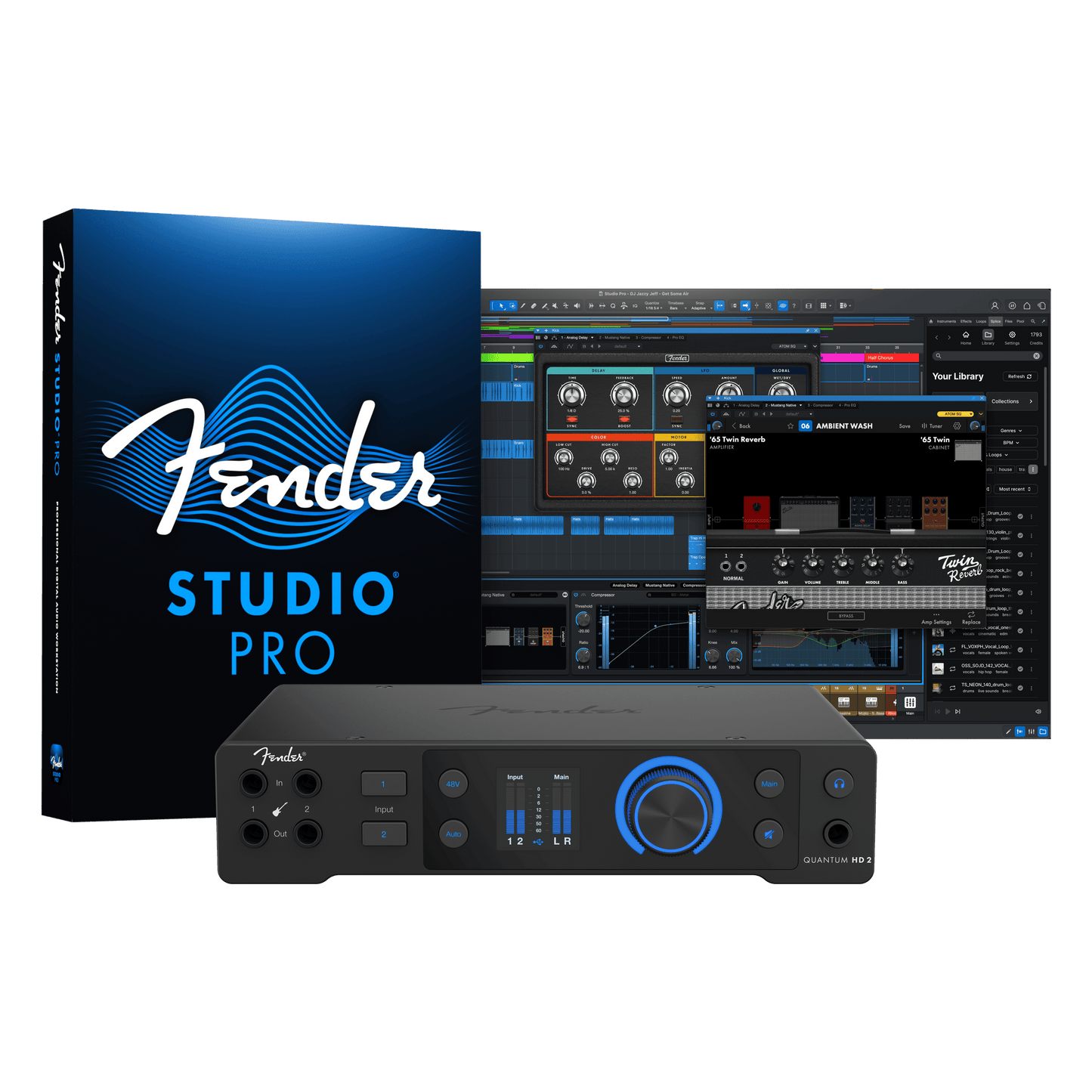 Fender Studio QUANTUM HD 2 20x24 USB-C Audio Interface