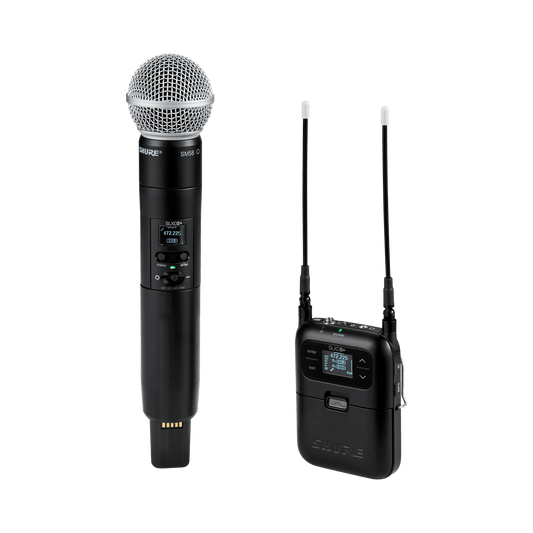Shure SLXD25+/58 Portable Wireless Handheld Microphone System with SM58 Capsule