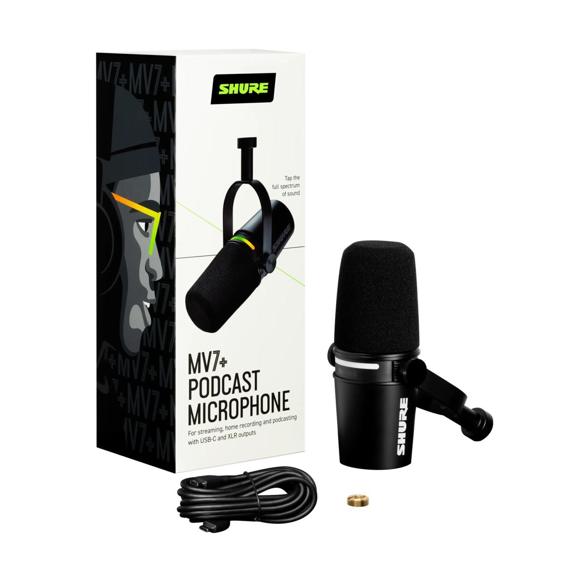 Shure MV7+ USB/XLR Podcast Microphone