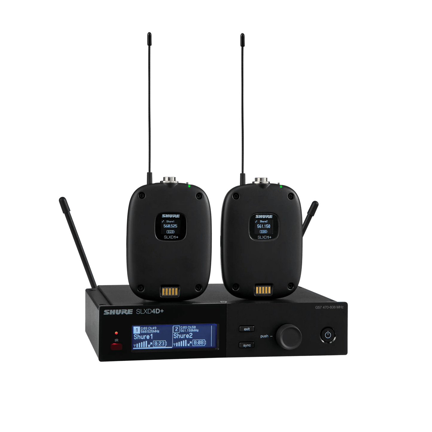 Shure SLXD14D+ Dual-Channel Wireless Bodypack System w/o Mic