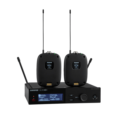 Shure SLXD14D+ Dual-Channel Wireless Bodypack System w/o Mic