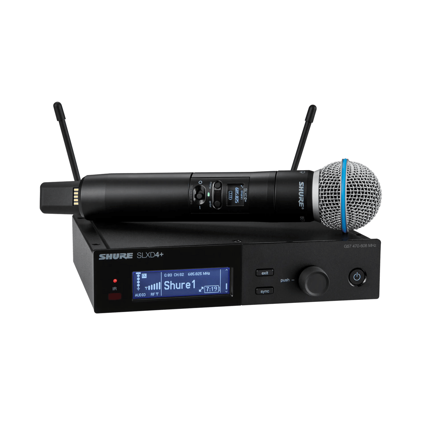Shure SLXD24+/B58 Wireless Handheld Microphone System with BETA 58A Capsule