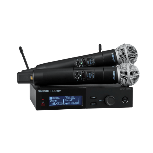 Shure SLXD24D+/58 Dual-Channel Wireless Handheld Microphone System with SM58 Capsule