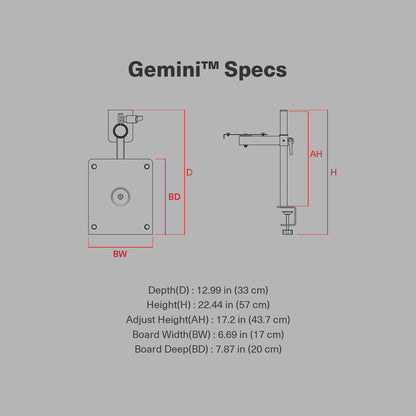 Wavebone Gemini Studio Monitor Stands (Pair)