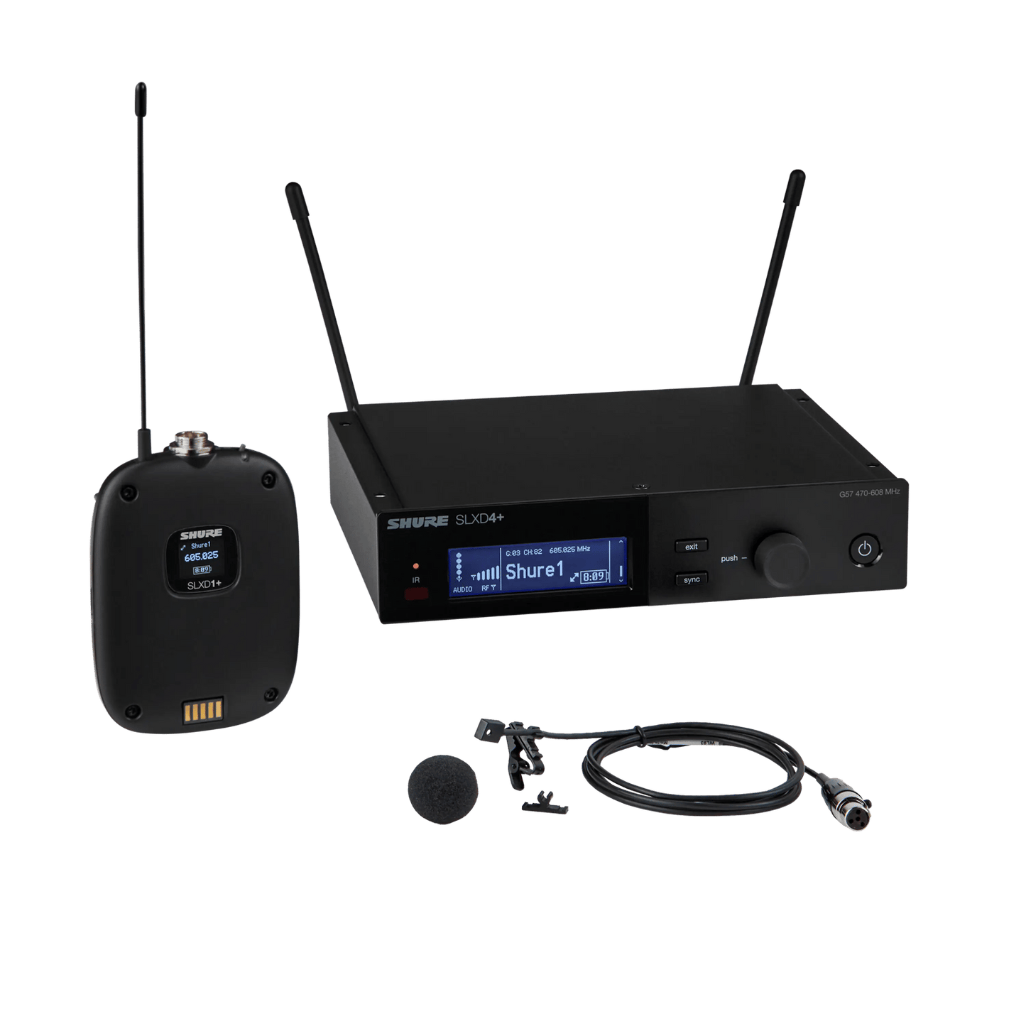 Shure SLXD14+/93 Wireless Lavalier Microphone System with WL93 Microphone