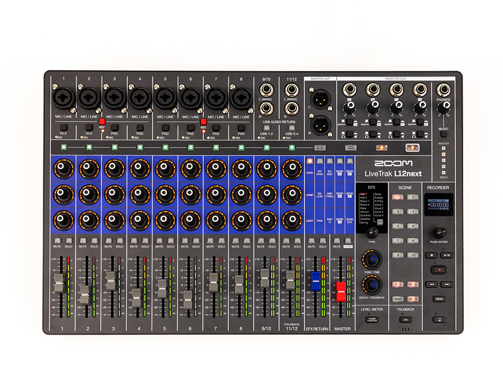 Zoom LiveTrak L12next 14-in/4-out Digital Mixer