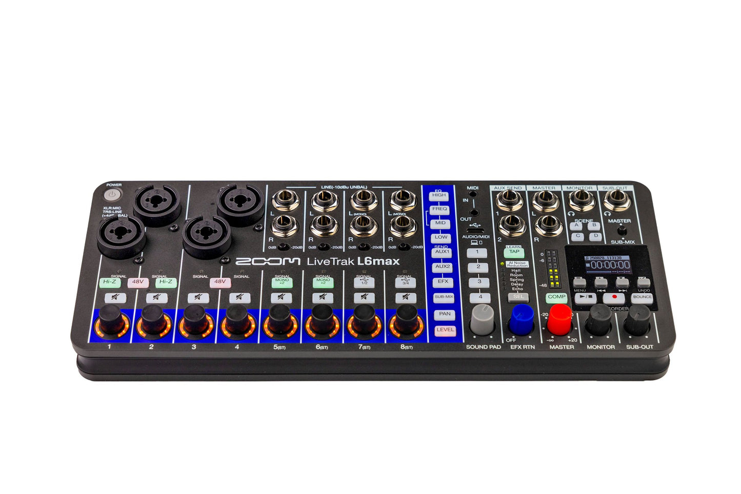 Zoom LiveTrak L6max 12-Channel Podcast Mixer