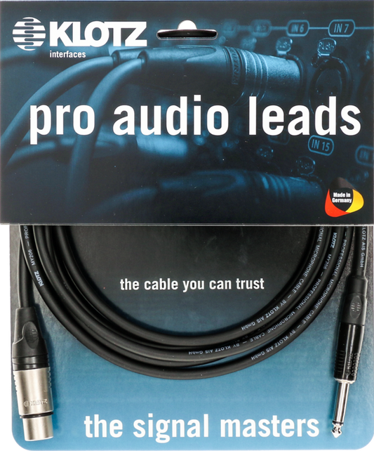 Klotz M1FP1K0200 2m XLRF-TS Microphone Cable