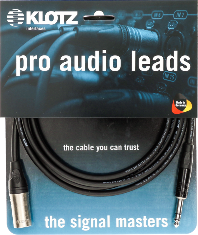 Klotz M1MS1K0200 2m TRS-XLRM Interconnect Cable