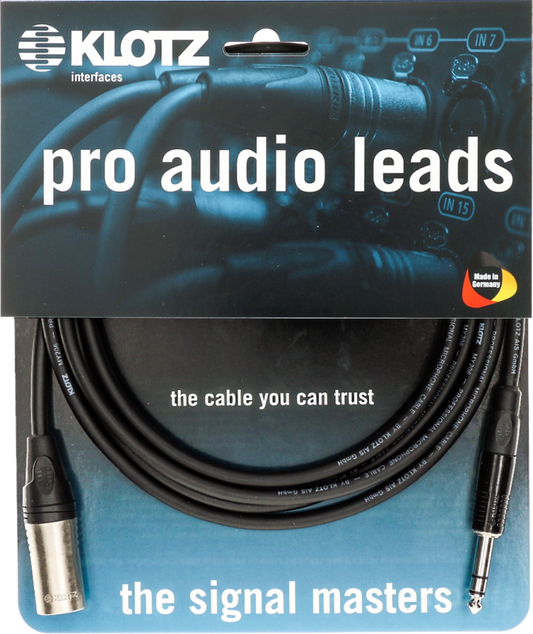 Klotz M1MS1K0200 2m TRS-XLRM Interconnect Cable