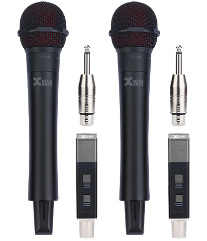 Xvive M5D Dual Plug-and-Play 5.8GHz Wireless Microphone System