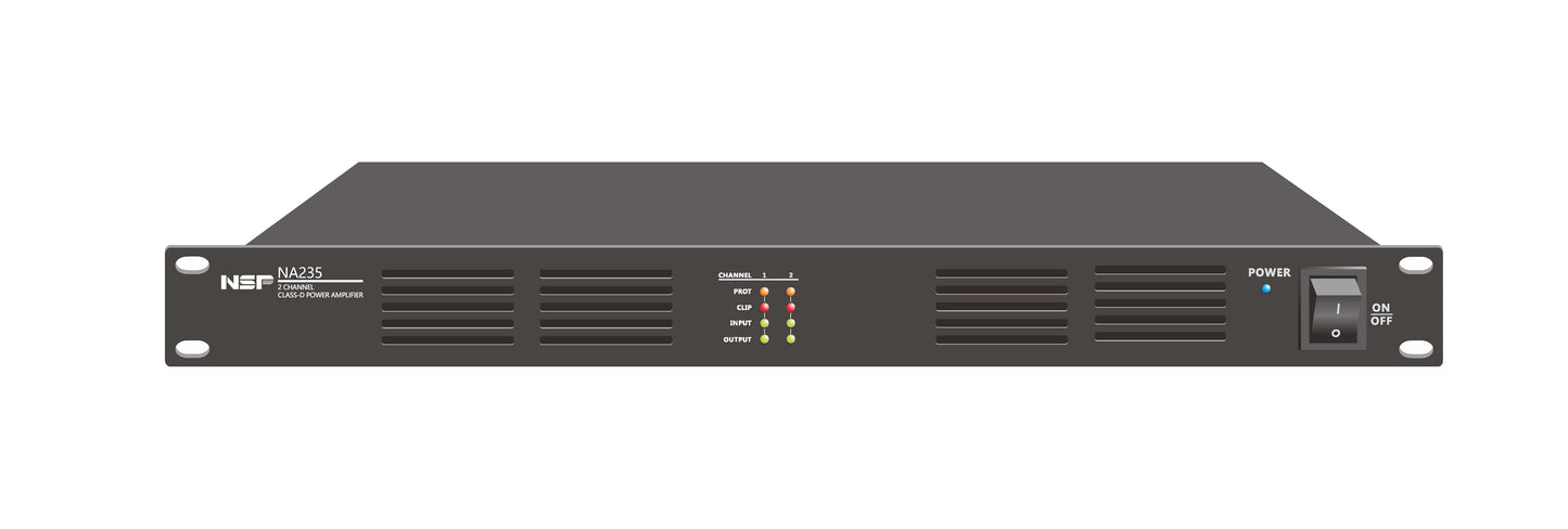 NSP NA235 2-Channel 350W 8-Ohm/100V Power Amplifier