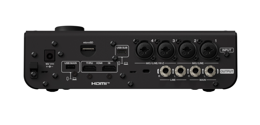 Yamaha URX44V 6-in/4-out USB-C Audio and Video Interface