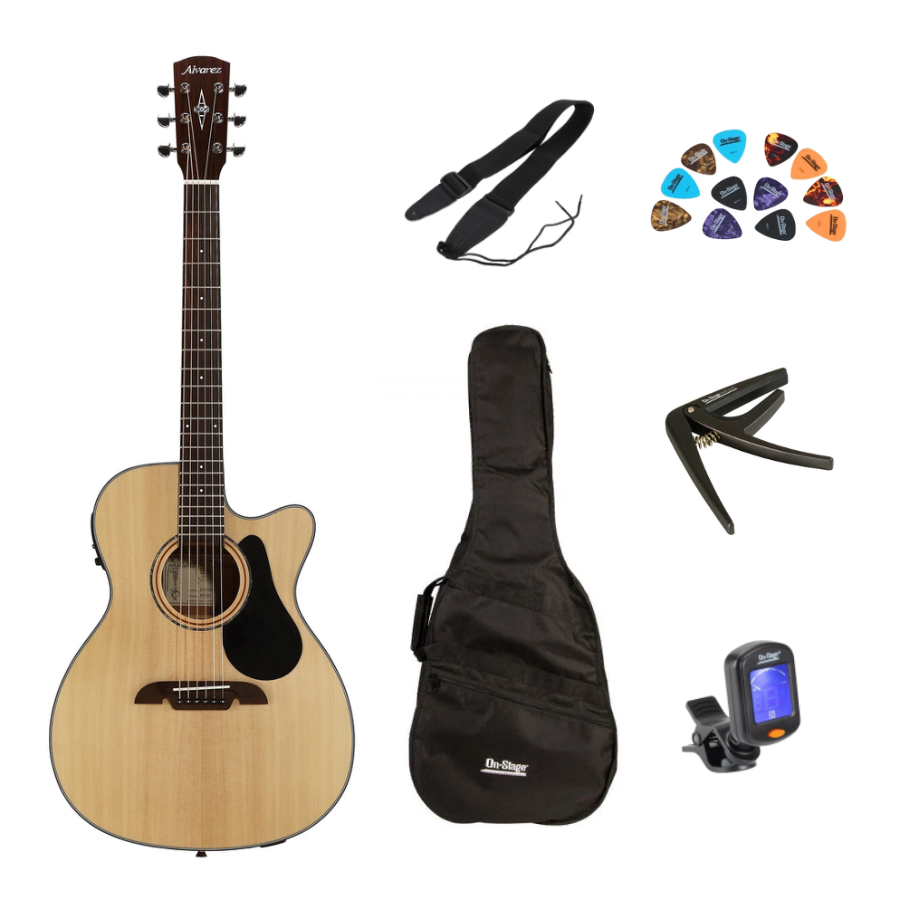 Acoustic Guitar Bundle Pack - Alvarez AF30CE