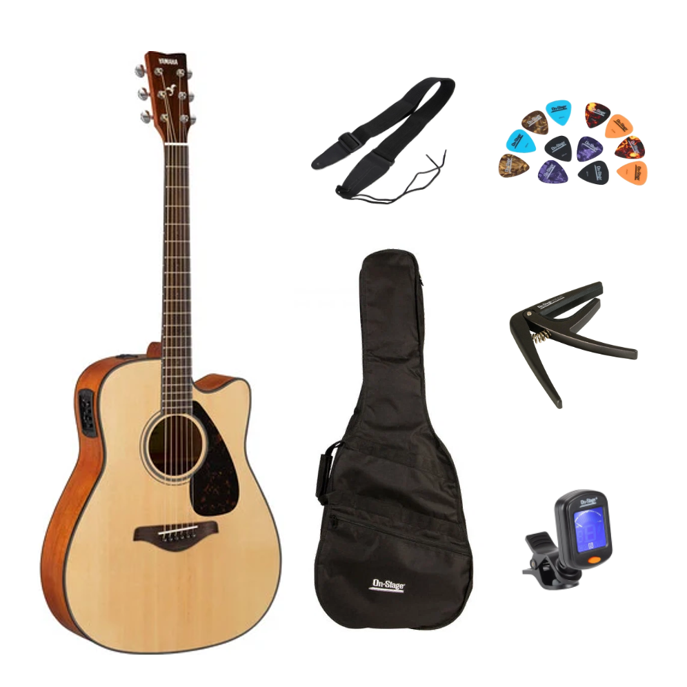 Acoustic Guitar Bundle Pack - Yamaha FGX800C