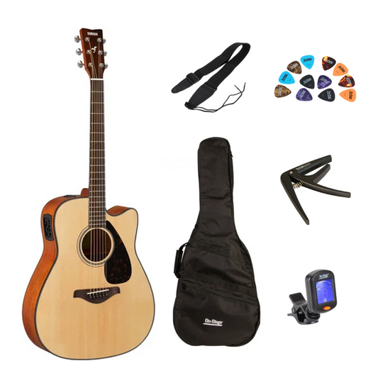 Acoustic Guitar Bundle Pack - Yamaha FGX800C
