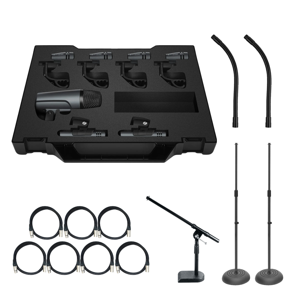 Drum Microphone Kit Bundle - Sennheiser 600 Series (7pcs)