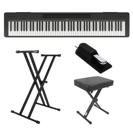 Keyboard and Piano Bundle - Yamaha P-143BTB Portable Set Bundle