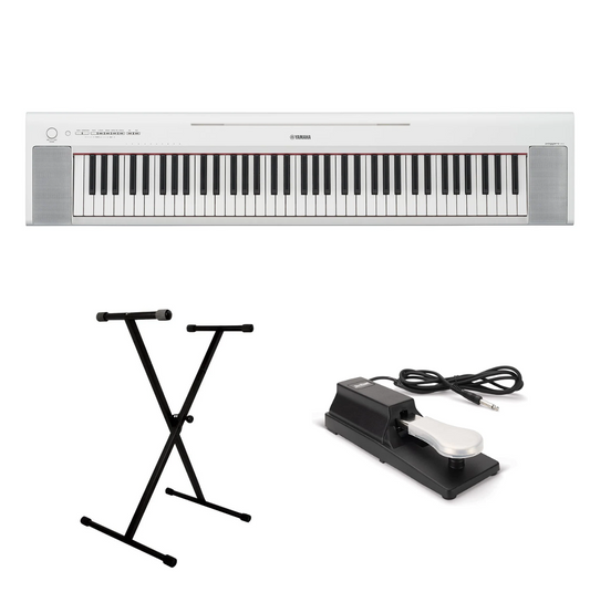 Keyboard and Piano Bundle - Yamaha NP-35 Piano Bundle (White)