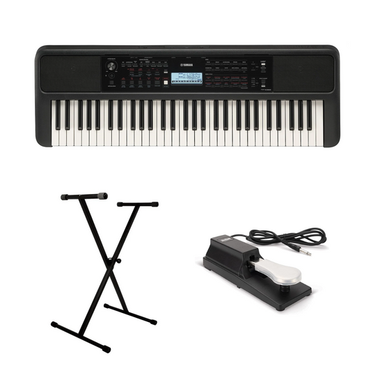 Keyboard and Piano Bundle - Yamaha PSR-e383 Portable Set Bundle