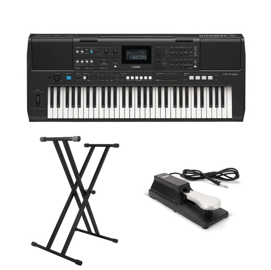 Keyboard and Piano Bundle - Yamaha PSR-e483 Portable Set Bundle
