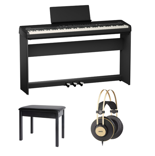 Keyboard and Piano Bundle - Roland FP-40 Home Set Bundle (Black)