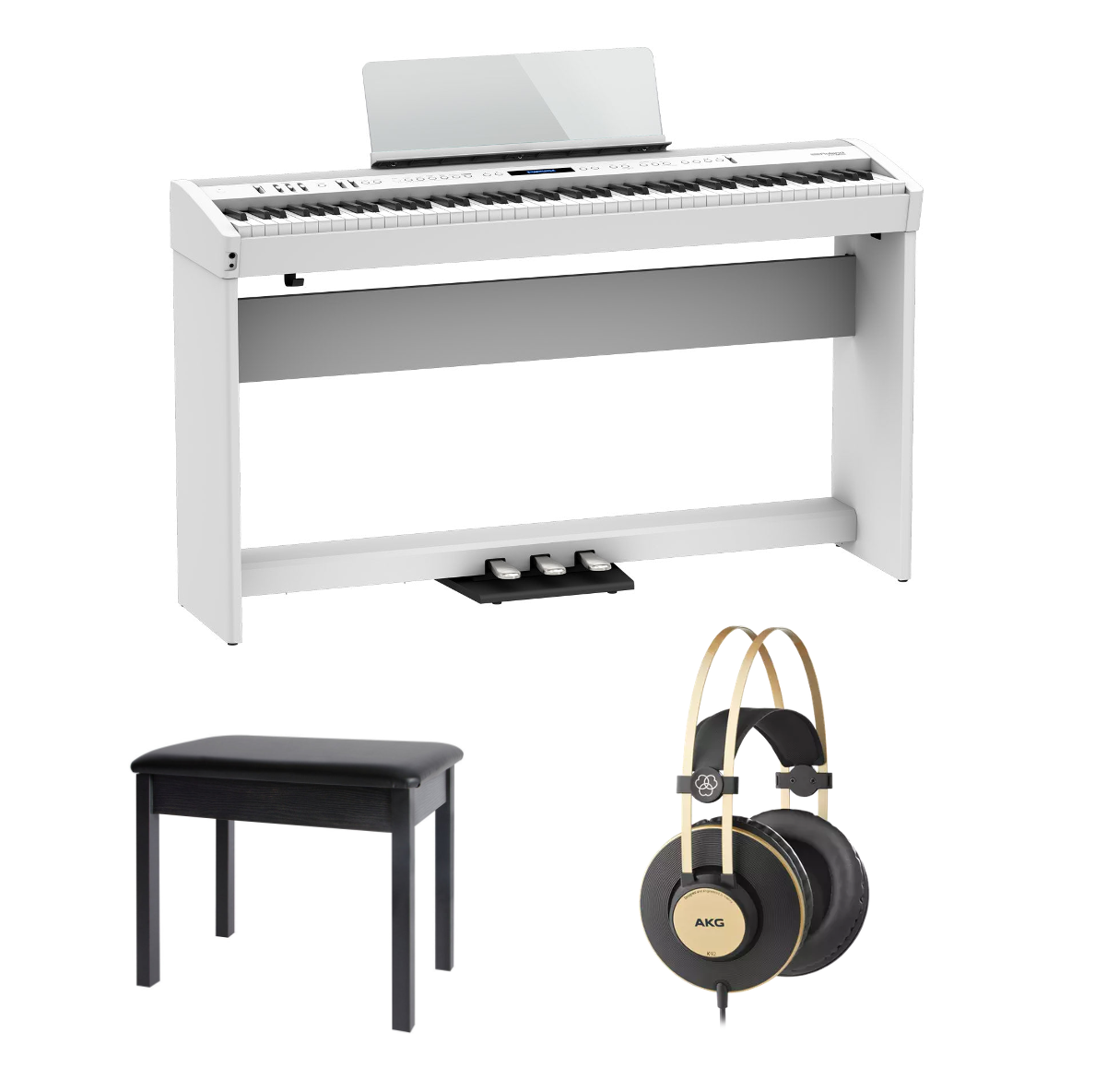 Digital Piano Bundle - Roland FP-60X Home Set Bundle (White)