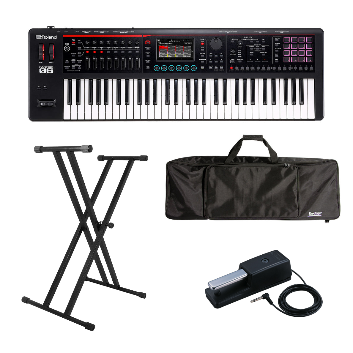 Synthesizer Workstation Bundle - Roland FANTOM-06 Synthesizer Bundle