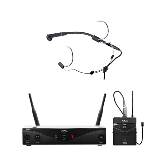 AKG WMS420/C555L Wireless Headset Microphone System Bundle